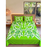 Hand Painted Rayon Bedsheet Set King Size